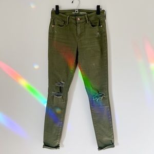 Old Navy Rock Star Skinny Jeans olive green size 2
